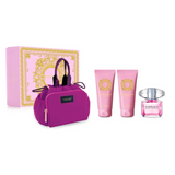 Estuche Versace Bright Crystal EDT 90 ML + Body Lotion 100 ML + Gel 100 ML + Neceser