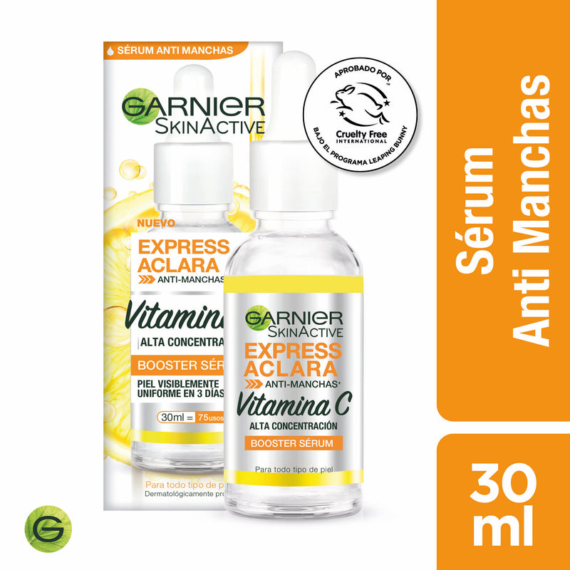 Pack Garnier Hidratante Serum Gel 50ml + Express Aclara Serum 30ml + Garnier Facial Cleanser