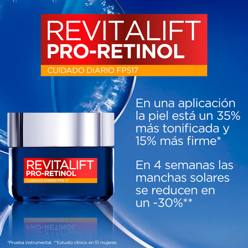 Pack Skin Care Loreal Rostro Crema Día Pro-Retinol 50ml + Skin Care Loreal Rostro Serum Facial Noche Retinol 30ml