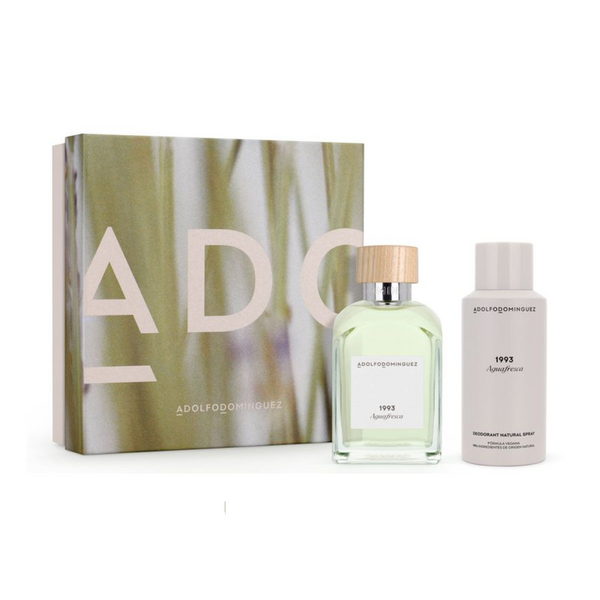 Set Perfume Adolfo Dominguez Agua Fresca 1993 Hombre EDT 200 ml + Deo 150 ml