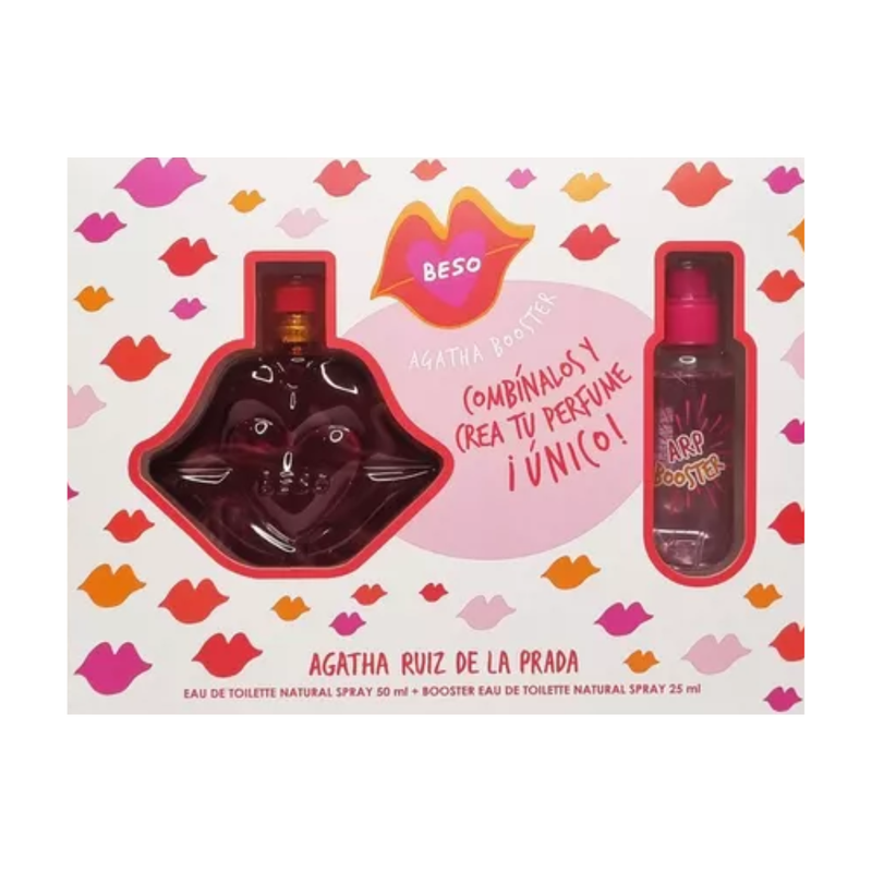 Set Perfume Agatha Ruiz De La Prada Beso EDT 50 ml + Booster EDT Natural Spray 25 ml