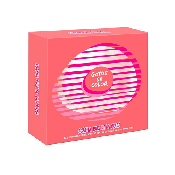 Set Perfume Gotas de Color EDT 50 ml + Mini de Beso en Beso 10 ml Mujer de Agatha Ruiz De La Prada