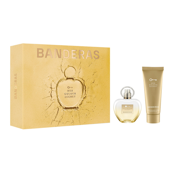 Set Perfume Her Golden Secret EDT 50 ml + Body Lotion 75 ml 2025 Antonio Banderas
