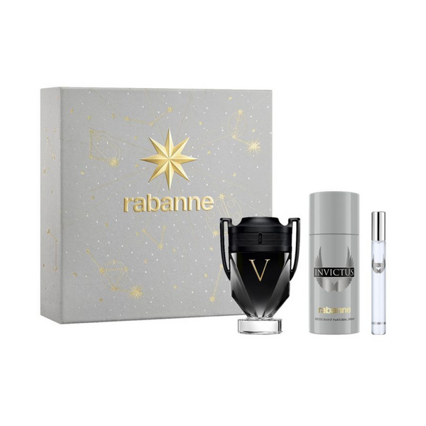 Set Perfume Invictus Victory Elixir 100 ml + EDT 10 ml + Deo 150 ml de Paco Rabanne 2025
