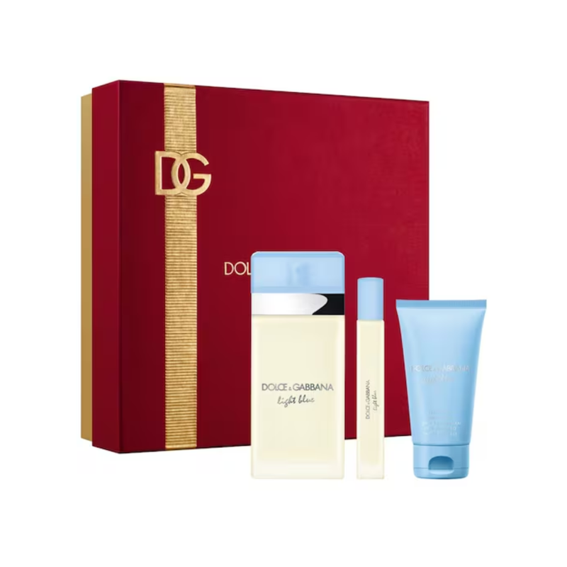 Set Dolce  And  Gabbana Light Blue EDT 100 ml + 10 ml + Crema Refrescante 50 ml