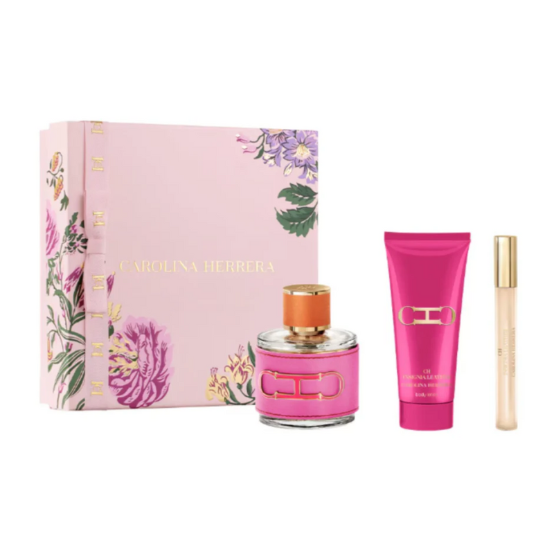 Perfume CH Insignia Leather EDP 100 ml + Body Lotion 100 ml + Mini 10 ml. Carolina Herrera