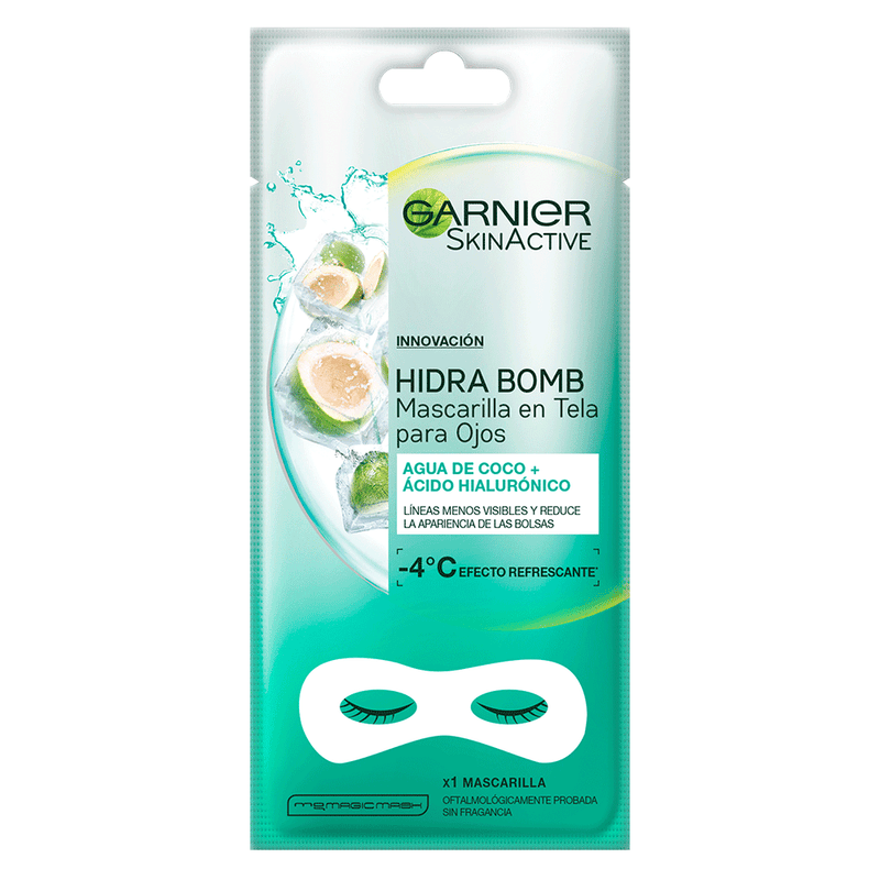 Mascarilla En Tela Para Ojos Agua de Coco + Ácido Hialurónico Cruelty Free