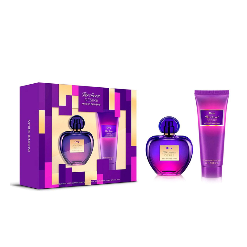 Set Antonio Banderas Her Secret Desire EDT 80 ml + BL 75 ml