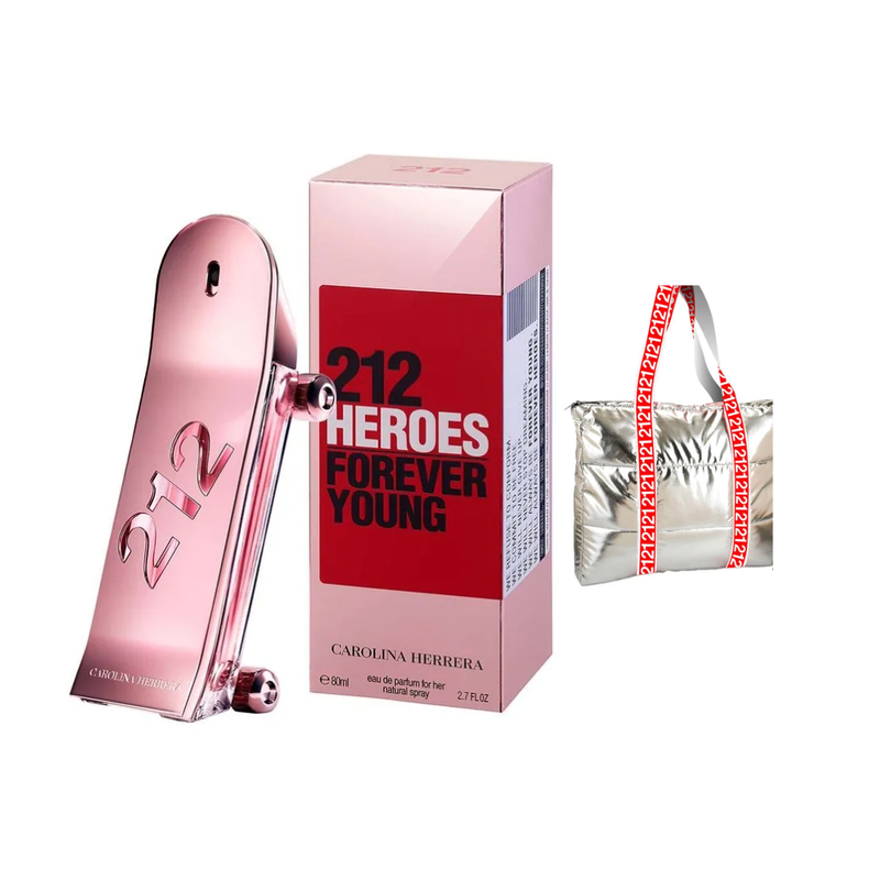 Carolina Herrera 212 Heroes Forever Young EDP 80 ml + Bolso