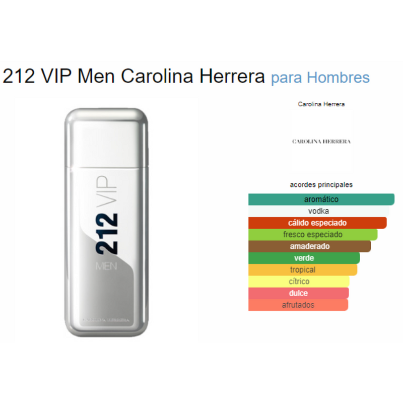 Vip Men Nyc Notas Olfativas 212 Carolina Herrera 212 VIP Men 100ML