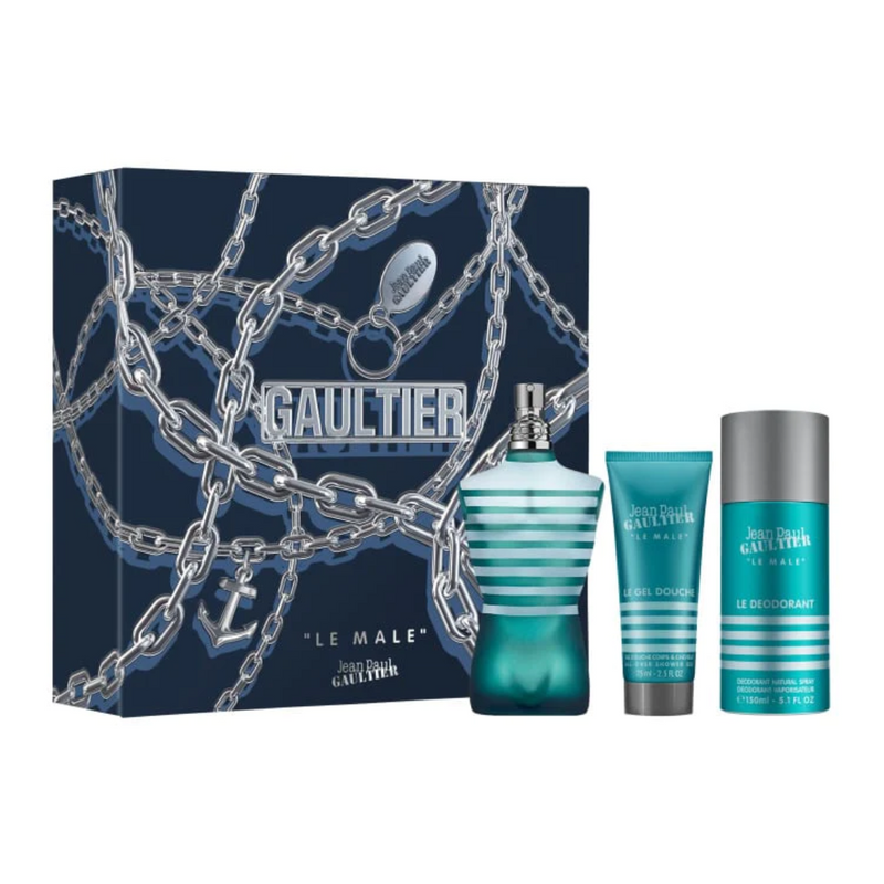 Jean Paul Gaultier Le Male 125ML EDT + Desodorante 150 ml + Gel de ducha 75ml