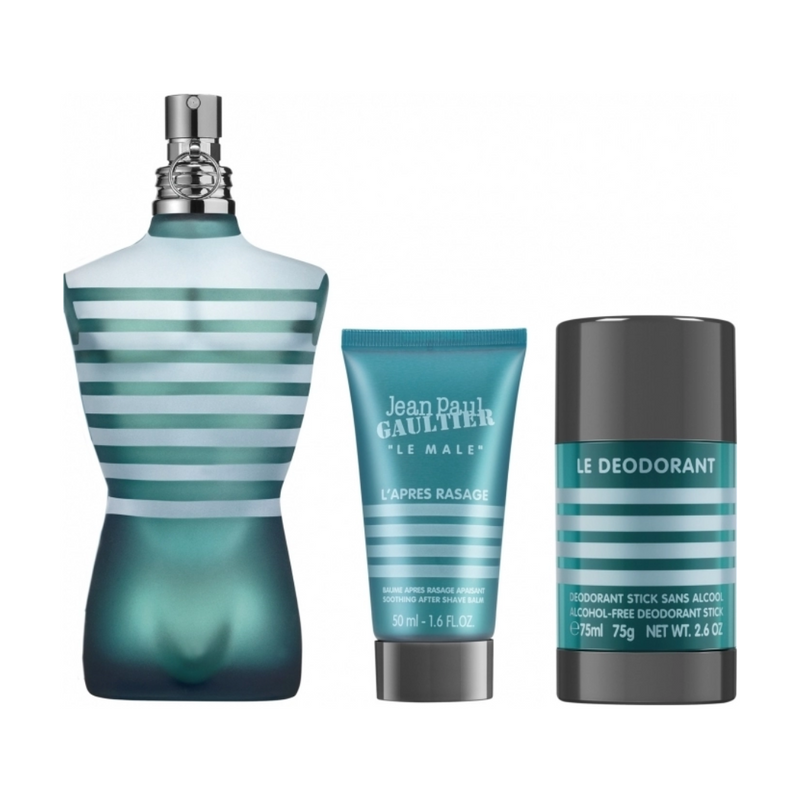 Jean Paul Gaultier Le Male EDT 125 ML + After Shave 50 ML + Deo 75 ML