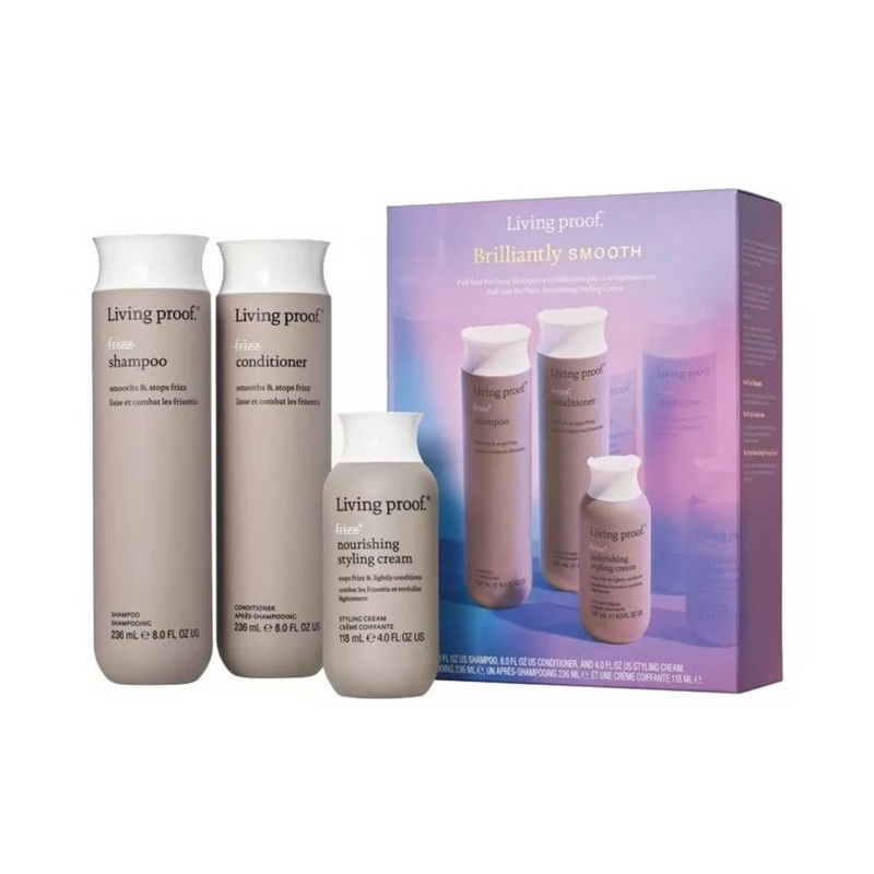 Living Proof Brilliantly Smooth Shampoo + Acond + Crema de Peinar ...