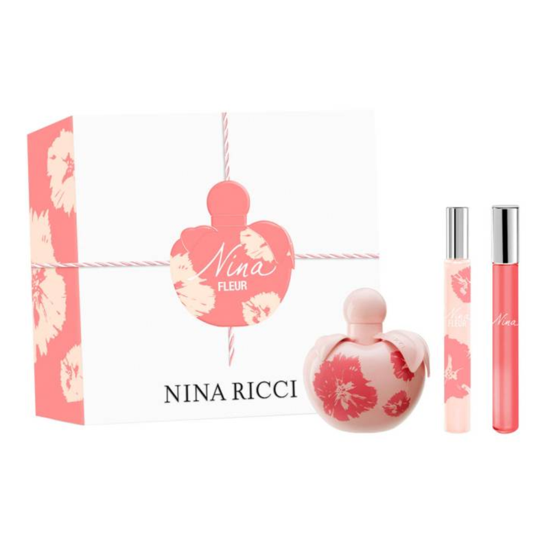 Nina Ricci Fleur EDT 80ml + Roll-On 10ml+ Roll-On 10ml