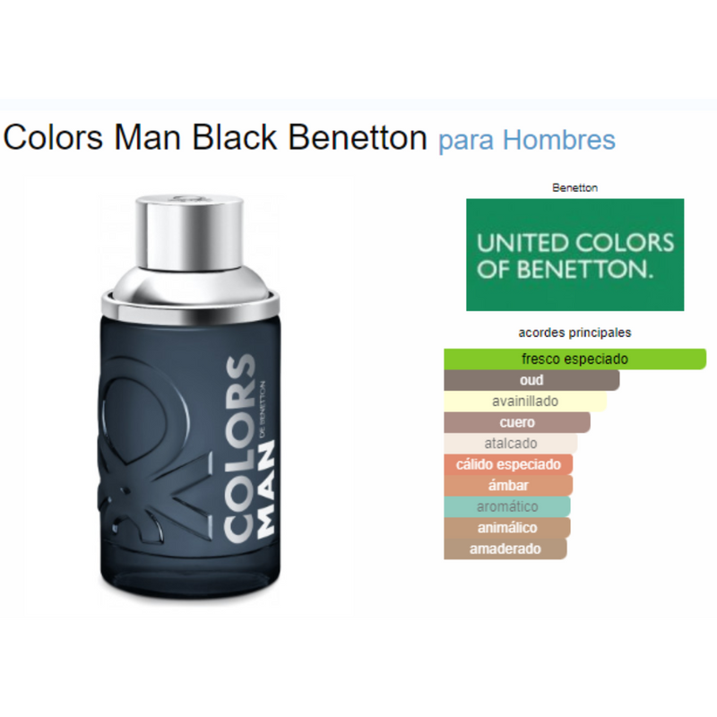 Benetton Colors Man Black EDT 60 ML