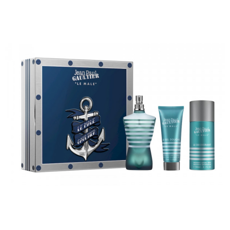 Set Le Male EDT 125 ML + Shower Gel 75 ML + Desodorante 150 ML