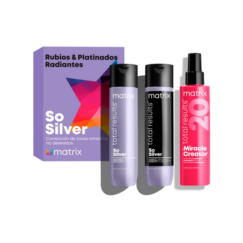 Set So Silver Shampoo y Acondicionador + Miracle Creator Matrix